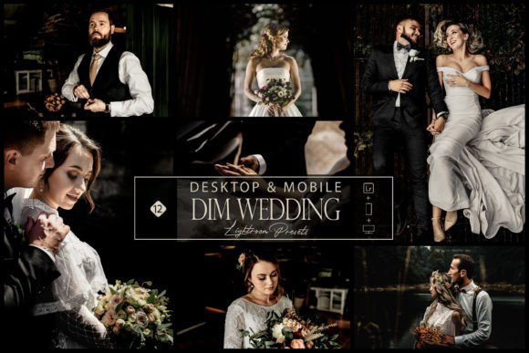 Download 12 Dim Wedding Lightroom Presets, Black - Wedding Collection