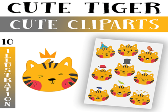 Download Cute Tiger Clipart Png / Commercial Use - Premium Resources