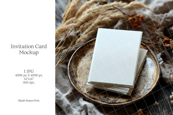 Download Boho 5x7 Invitation Card Mockup Wedding - Wedding Collection