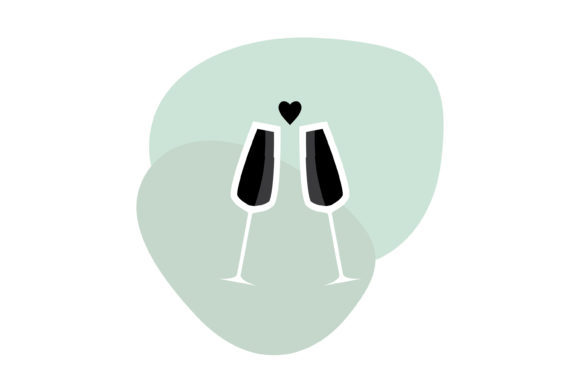 Download Weddings Black Couple Glasses - Wedding Collection